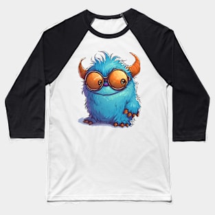 Cute Fluffy Monster Baseball T-Shirt